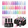 imageBeetles 4th of July Nails Gel Nail Polish Kit with U V Light 6 Colors Red White Blue Independence Day Nail Gift Set HEMAFree TPOFree Gel Polish Base Top Coat Stickers Nail Art Tools DIY for Women20 Colors Dreamland Unicorn