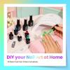 imageBeetles 4th of July Nails Gel Nail Polish Kit with U V Light 6 Colors Red White Blue Independence Day Nail Gift Set HEMAFree TPOFree Gel Polish Base Top Coat Stickers Nail Art Tools DIY for WomenNeon Summer