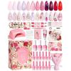 imageBeetles 4th of July Nails Gel Nail Polish Kit with U V Light 6 Colors Red White Blue Independence Day Nail Gift Set HEMAFree TPOFree Gel Polish Base Top Coat Stickers Nail Art Tools DIY for WomenMani Time with Mom