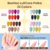imageBeetles 4th of July Nails Gel Nail Polish Kit with U V Light 6 Colors Red White Blue Independence Day Nail Gift Set HEMAFree TPOFree Gel Polish Base Top Coat Stickers Nail Art Tools DIY for WomenLuliCore Polka