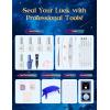 imageBeetles 4th of July Nails Gel Nail Polish Kit with U V Light 6 Colors Red White Blue Independence Day Nail Gift Set HEMAFree TPOFree Gel Polish Base Top Coat Stickers Nail Art Tools DIY for WomenMidnight Vampire