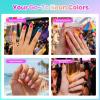 imageBeetles 4th of July Nails Gel Nail Polish Kit with U V Light 6 Colors Red White Blue Independence Day Nail Gift Set HEMAFree TPOFree Gel Polish Base Top Coat Stickers Nail Art Tools DIY for WomenNeon Summer