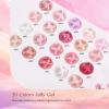 imageBeetles Deal Box Jelly Gel Nail Polish Set Summer Pink Milky White Black Green Cat Eye Jelly Veil Gel Polish Set HEMAFree TPOFree Base Top Coat 36 PCS 25 Colors UV LED Needed DIY Salon Home Gifts000Nude Paradise
