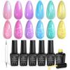 imageBeetles Green Spirit Cat Eye Gel Nail Polish Set  6 Colors Glitter Green Cat Eye Spring Gel Polish Kit Lime Emerald Olive Magnetic Shine Soak Off UV Manicure Gift for WomenPastel Whirlwind