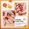 imageBeetles Green Spirit Cat Eye Gel Nail Polish Set  6 Colors Glitter Green Cat Eye Spring Gel Polish Kit Lime Emerald Olive Magnetic Shine Soak Off UV Manicure Gift for Women000Autumn Leaves
