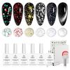 6Pcs Glitter Gel Top Coat Set