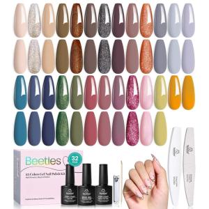 imageBeetles Deal Box Jelly Gel Nail Polish Set Summer Pink Milky White Black Green Cat Eye Jelly Veil Gel Polish Set HEMAFree TPOFree Base Top Coat 36 PCS 25 Colors UV LED Needed DIY Salon Home Gifts00 Catwalk Tonal Hues
