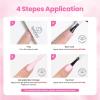 imageBeetles 2 Colors 8ML White Pink Gel Nail Polish Kit with U V Light 6 Pcs Gel Polish Set French Tip DIY Manicure Kit with Base amp Top Coat Nail File for Beginners Soak Off Gifts for Women2 ColorWhite and Pink