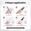 imageBeetles 2 Colors 8ML White Pink Gel Nail Polish Kit with U V Light 6 Pcs Gel Polish Set French Tip DIY Manicure Kit with Base amp Top Coat Nail File for Beginners Soak Off Gifts for Women2 ColorWhite and Black