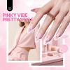 imageBeetles 2 Colors 8ML White Pink Gel Nail Polish Kit with U V Light 6 Pcs Gel Polish Set French Tip DIY Manicure Kit with Base amp Top Coat Nail File for Beginners Soak Off Gifts for Women02 1 ColorNude Pink