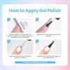 imageBeetles 2 Colors 8ML White Pink Gel Nail Polish Kit with U V Light 6 Pcs Gel Polish Set French Tip DIY Manicure Kit with Base amp Top Coat Nail File for Beginners Soak Off Gifts for Women0  1 ColorWhite