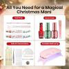 imageBeetles 2 Colors 8ML White Pink Gel Nail Polish Kit with U V Light 6 Pcs Gel Polish Set French Tip DIY Manicure Kit with Base amp Top Coat Nail File for Beginners Soak Off Gifts for Women1  Merry Glitz