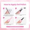 imageBeetles 2 Colors 8ML White Pink Gel Nail Polish Kit with U V Light 6 Pcs Gel Polish Set French Tip DIY Manicure Kit with Base amp Top Coat Nail File for Beginners Soak Off Gifts for Women02 1 ColorNude Pink