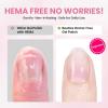 imageBeetles 22 Pcs HEMAFree Gel Nail Kit with U V Light  6 Color Pink Nude Red Pearl White Gel Polish Set Ethereal Glow GiftReady Package DIY Salon Portable Manicure Kit Mothers Day Gifts for WomenHemaFreeWhite and Pink