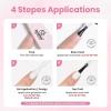 imageBeetles 22 Pcs HEMAFree Gel Nail Kit with U V Light  6 Color Pink Nude Red Pearl White Gel Polish Set Ethereal Glow GiftReady Package DIY Salon Portable Manicure Kit Mothers Day Gifts for WomenHemaFreeLight Pink