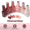 imageBeetles 22 Pcs HEMAFree Gel Nail Kit with U V Light  6 Color Pink Nude Red Pearl White Gel Polish Set Ethereal Glow GiftReady Package DIY Salon Portable Manicure Kit Mothers Day Gifts for WomenEthereal Glow