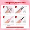 imageBeetles 22 Pcs HEMAFree Gel Nail Kit with U V Light  6 Color Pink Nude Red Pearl White Gel Polish Set Ethereal Glow GiftReady Package DIY Salon Portable Manicure Kit Mothers Day Gifts for WomenTimeless Charm