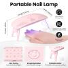 imageBeetles 22 Pcs HEMAFree Gel Nail Kit with U V Light  6 Color Pink Nude Red Pearl White Gel Polish Set Ethereal Glow GiftReady Package DIY Salon Portable Manicure Kit Mothers Day Gifts for WomenHemaFreeBlack