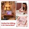 imageBeetles 22 Pcs HEMAFree Gel Nail Kit with U V Light  6 Color Pink Nude Red Pearl White Gel Polish Set Ethereal Glow GiftReady Package DIY Salon Portable Manicure Kit Mothers Day Gifts for WomenTimeless Charm