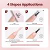 imageBeetles 22 Pcs HEMAFree Gel Nail Kit with U V Light  6 Color Pink Nude Red Pearl White Gel Polish Set Ethereal Glow GiftReady Package DIY Salon Portable Manicure Kit Mothers Day Gifts for WomenEthereal Glow