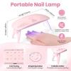 imageBeetles 22 Pcs HEMAFree Gel Nail Kit with U V Light  6 Color Pink Nude Red Pearl White Gel Polish Set Ethereal Glow GiftReady Package DIY Salon Portable Manicure Kit Mothers Day Gifts for WomenHemaFreeWhite