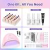 imageBeetles Deal Box Gel Nail Polish Kit with U V Light  20 Colors Gel Polish 40 Pcs Mix amp Muse Nail Kit with TPO amp HEMA Free Base and Top Coat DIY Nails Supplies Home Salon Manicure Set Gifts for Women1Illusion Glow