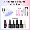 imageBeetles Deal Box Gel Nail Polish Kit with U V Light  32 Colors Studio Essentials Gel Polish 68 Pcs Nail Kit with TPO amp HEMA Free Base Coat Cat Eye Top Coat Home Salon DIY Nails Tools Gifts for WomenSpring Energetic Movie