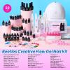 imageBeetles Deal Box Gel Nail Polish Kit with U V Light  32 Colors Studio Essentials Gel Polish 68 Pcs Nail Kit with TPO amp HEMA Free Base Coat Cat Eye Top Coat Home Salon DIY Nails Tools Gifts for Women0  35 Colors Deal Box Creative Flow