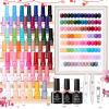 imageBeetles Deal Box Gel Nail Polish Kit with U V Light  32 Colors Studio Essentials Gel Polish 68 Pcs Nail Kit with TPO amp HEMA Free Base Coat Cat Eye Top Coat Home Salon DIY Nails Tools Gifts for WomenSeasons Variations Nail Set