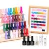 imageBeetles Deal Box Gel Nail Polish Kit with U V Light  32 Colors Studio Essentials Gel Polish 68 Pcs Nail Kit with TPO amp HEMA Free Base Coat Cat Eye Top Coat Home Salon DIY Nails Tools Gifts for Women1Shifting Lights