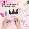 imageBeetles Deal Box Gel Nail Polish Kit with U V Light  32 Colors Studio Essentials Gel Polish 68 Pcs Nail Kit with TPO amp HEMA Free Base Coat Cat Eye Top Coat Home Salon DIY Nails Tools Gifts for WomenSeasons Variations Nail Set
