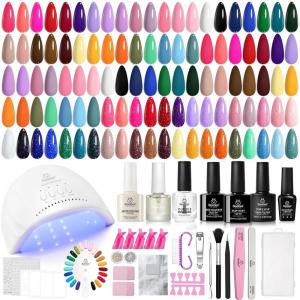 imageBeetles Deal Box Gel Nail Polish Kit with U V Light  20 Colors Gel Polish 40 Pcs Mix amp Muse Nail Kit with TPO amp HEMA Free Base and Top Coat DIY Nails Supplies Home Salon Manicure Set Gifts for Women0  35 Colors Beginner Kit
