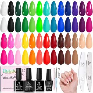 imageBeetles Deal Box Gel Nail Polish Kit with U V Light  20 Colors Gel Polish 40 Pcs Mix amp Muse Nail Kit with TPO amp HEMA Free Base and Top Coat DIY Nails Supplies Home Salon Manicure Set Gifts for WomenColor Rhythm