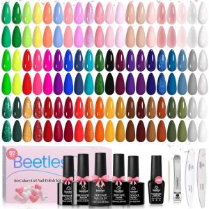 imageBeetles Deal Box Gel Nail Polish Kit with U V Light  20 Colors Gel Polish 40 Pcs Mix amp Muse Nail Kit with TPO amp HEMA Free Base and Top Coat DIY Nails Supplies Home Salon Manicure Set Gifts for Women060 Colors Style Manifesto Gel Polish Set