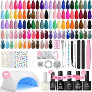 imageBeetles Deal Box Gel Nail Polish Kit with U V Light  32 Colors Studio Essentials Gel Polish 68 Pcs Nail Kit with TPO amp HEMA Free Base Coat Cat Eye Top Coat Home Salon DIY Nails Tools Gifts for Women0  32 Colors Deal Box Studio Essentials