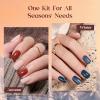 imageBeetles Press On Nails Kit  Chromatic Reverie  720Pcs 24 Colors Short Almond Press On Nails  15 Sizes French Glossy Glitter With Nail Glue amp Nail Tabs Stickers Fake Nails Kit Art For WomenJS SquareFestival Glow360PCS
