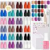 imageBeetles Press On Nails Kit  Chromatic Reverie  720Pcs 24 Colors Short Almond Press On Nails  15 Sizes French Glossy Glitter With Nail Glue amp Nail Tabs Stickers Fake Nails Kit Art For WomenHS SquavalChroma Pop576PCS