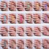 imageBeetles Press On Nails Kit  Chromatic Reverie  720Pcs 24 Colors Short Almond Press On Nails  15 Sizes French Glossy Glitter With Nail Glue amp Nail Tabs Stickers Fake Nails Kit Art For WomenCS AlmondChromatic Reverie720PCS