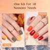 imageBeetles Press On Nails Kit  Chromatic Reverie  720Pcs 24 Colors Short Almond Press On Nails  15 Sizes French Glossy Glitter With Nail Glue amp Nail Tabs Stickers Fake Nails Kit Art For WomenJS SquareFestival Glow360PCS
