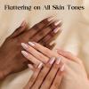 imageBeetles Press On Nails Kit  Chromatic Reverie  720Pcs 24 Colors Short Almond Press On Nails  15 Sizes French Glossy Glitter With Nail Glue amp Nail Tabs Stickers Fake Nails Kit Art For Women08Short Almond  Motion Mist Glow