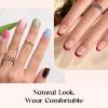 imageBeetles Press On Nails Kit  Chromatic Reverie  720Pcs 24 Colors Short Almond Press On Nails  15 Sizes French Glossy Glitter With Nail Glue amp Nail Tabs Stickers Fake Nails Kit Art For WomenIS SquareFunfetti720PCS