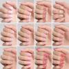 imageBeetles Press On Nails Kit  Chromatic Reverie  720Pcs 24 Colors Short Almond Press On Nails  15 Sizes French Glossy Glitter With Nail Glue amp Nail Tabs Stickers Fake Nails Kit Art For WomenES SquareCaramel Drift360PCS