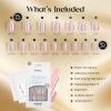 imageBeetles Press On Nails Kit  Chromatic Reverie  720Pcs 24 Colors Short Almond Press On Nails  15 Sizes French Glossy Glitter With Nail Glue amp Nail Tabs Stickers Fake Nails Kit Art For Women08Short Almond  Motion Mist Glow