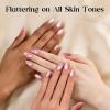 imageBeetles Press On Nails Kit  Chromatic Reverie  720Pcs 24 Colors Short Almond Press On Nails  15 Sizes French Glossy Glitter With Nail Glue amp Nail Tabs Stickers Fake Nails Kit Art For Women07Short Almond  Motion Blossom Glow