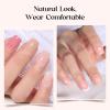 imageBeetles Press On Nails Kit  Chromatic Reverie  720Pcs 24 Colors Short Almond Press On Nails  15 Sizes French Glossy Glitter With Nail Glue amp Nail Tabs Stickers Fake Nails Kit Art For WomenDS SquareCreamy Drizzle720PCS