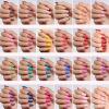 imageBeetles Press On Nails Kit  Chromatic Reverie  720Pcs 24 Colors Short Almond Press On Nails  15 Sizes French Glossy Glitter With Nail Glue amp Nail Tabs Stickers Fake Nails Kit Art For WomenBS AlmondRainbow Gleam720PCS