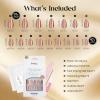 imageBeetles Press On Nails Kit  Chromatic Reverie  720Pcs 24 Colors Short Almond Press On Nails  15 Sizes French Glossy Glitter With Nail Glue amp Nail Tabs Stickers Fake Nails Kit Art For Women10Short Almond  Motion Luster Glow