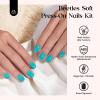 imageBeetles Press On Nails Kit  Chromatic Reverie  720Pcs 24 Colors Short Almond Press On Nails  15 Sizes French Glossy Glitter With Nail Glue amp Nail Tabs Stickers Fake Nails Kit Art For WomenHS SquavalChroma Pop576PCS