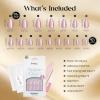 imageBeetles Press On Nails Kit  Chromatic Reverie  720Pcs 24 Colors Short Almond Press On Nails  15 Sizes French Glossy Glitter With Nail Glue amp Nail Tabs Stickers Fake Nails Kit Art For Women07Short Almond  Motion Blossom Glow