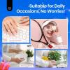 imageBeetles Press On Nails Kit  Chromatic Reverie  720Pcs 24 Colors Short Almond Press On Nails  15 Sizes French Glossy Glitter With Nail Glue amp Nail Tabs Stickers Fake Nails Kit Art For WomenKS SquovalPink French Tip